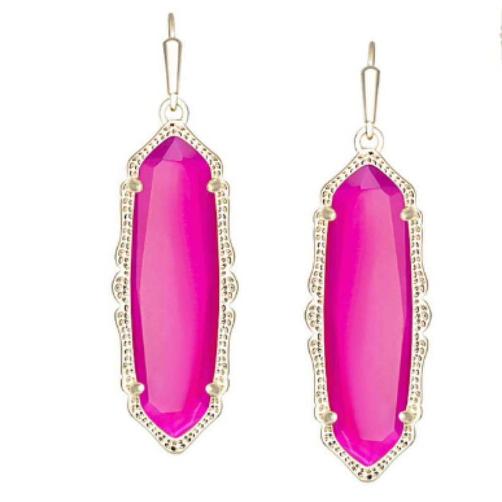 RARE: Kendra Scott Fran Earrings in Pink A…